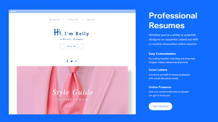 wix resume website builder