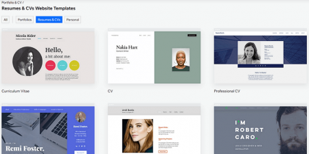 wix resume templates
