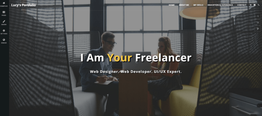 site123 online resume example