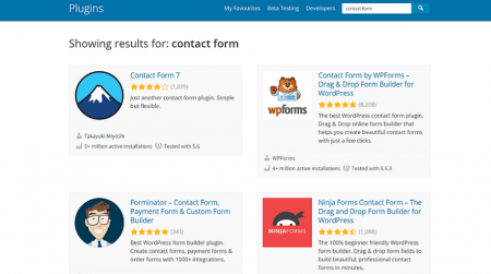 wordpress.org contact form plugins