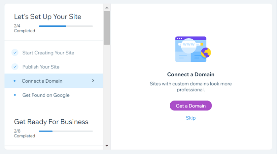 wix dashboard