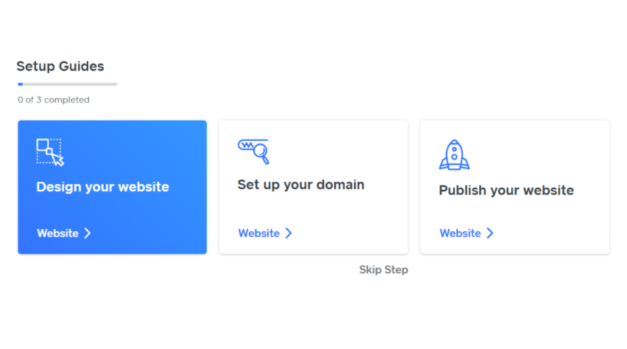 weebly's dashboard