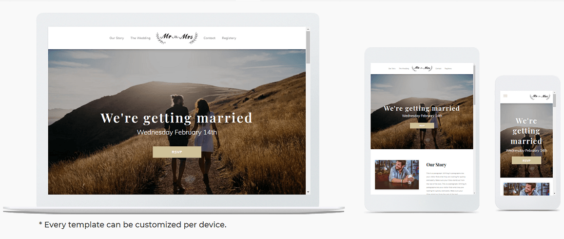 duda template preview across devices