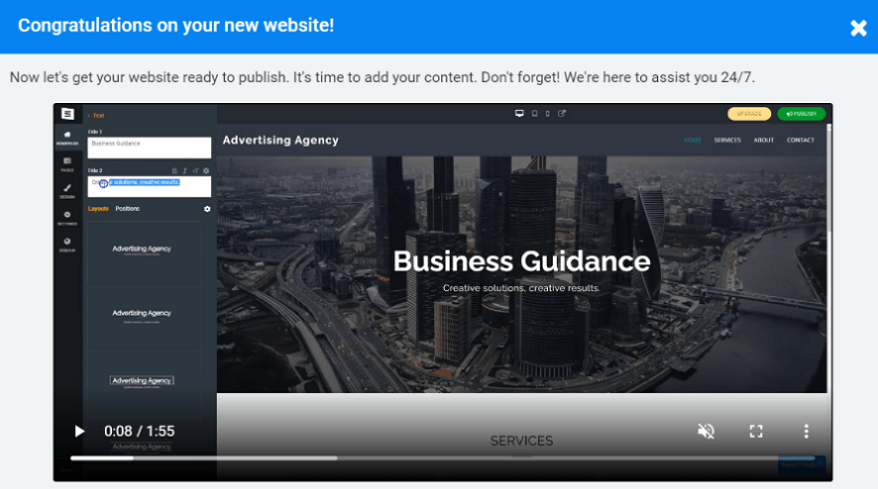 site123 tutorial example