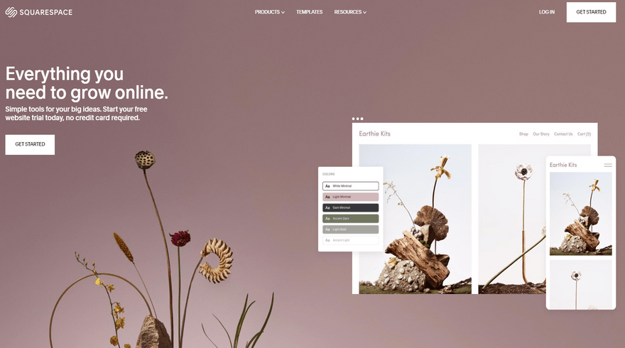 squarespace homepage