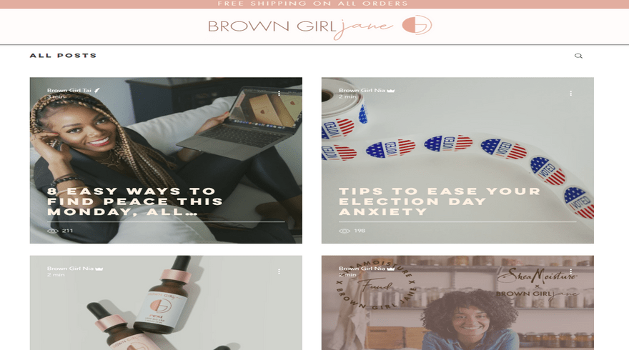 wix blog example brown girl jane