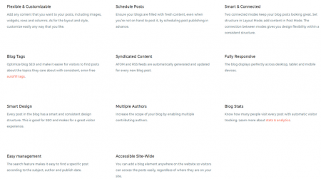 duda blogging features