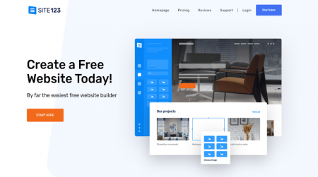 site123 homepage