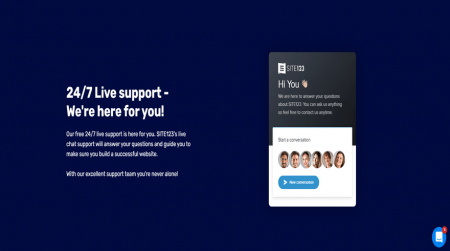 site123 live chat support