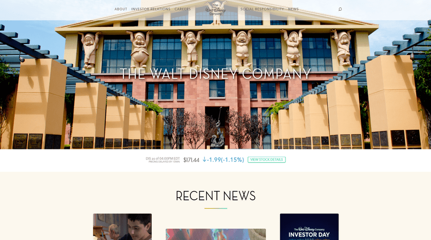 wordpress.org example walt disney website