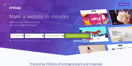 strikingly homepage