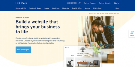 1&1 ionos homepage