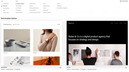 cheapest website build squarespace portfolio templates
