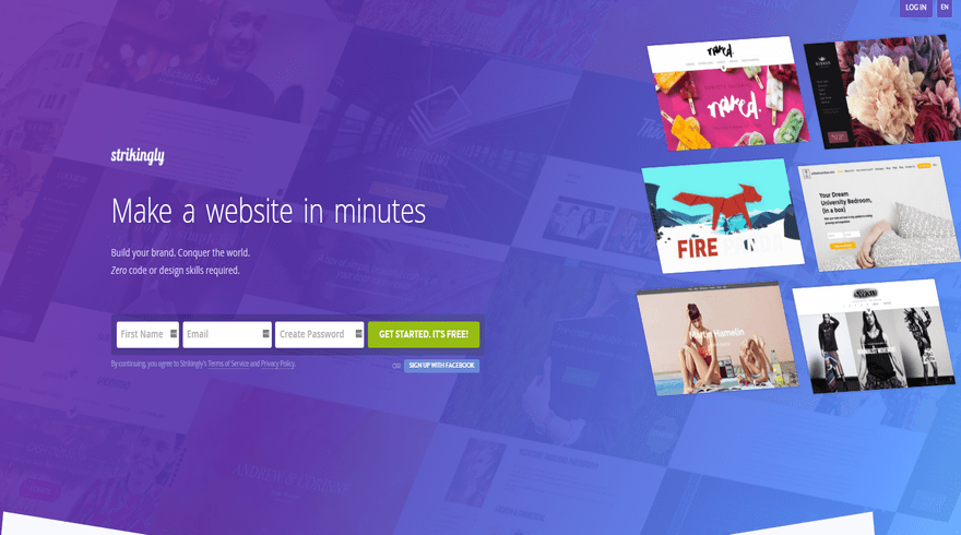 cheapest website build strikingly blogging home