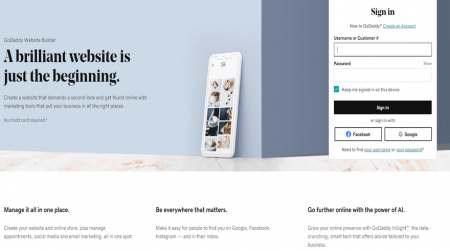 cheapest website builders godaddy home