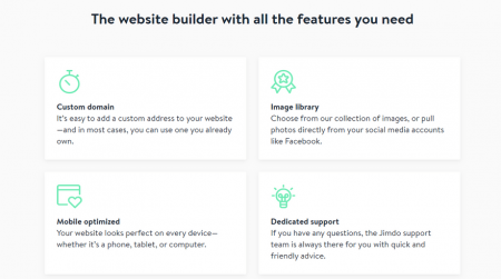cheapest website builders jimdo website features