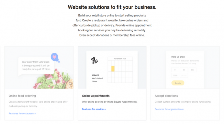 cheapest website builders square online ecommerce features