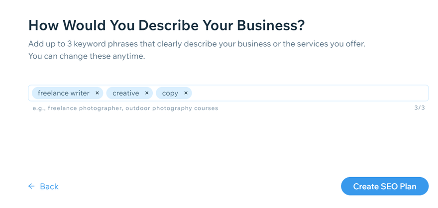 wix seo plan