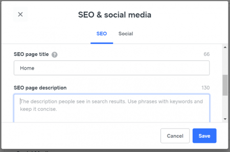 weebly seo page descriptions