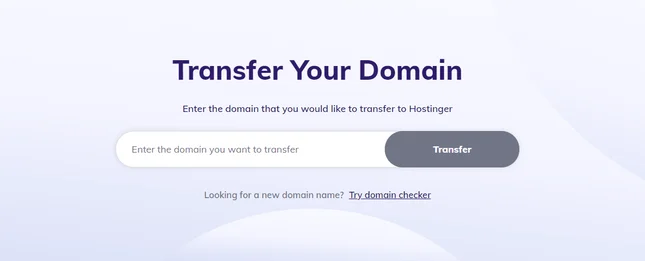 hostinger transfer domain