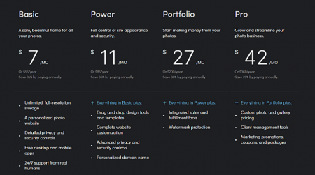 smugmug pricing