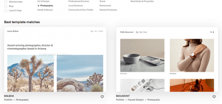 squarepace photography templates