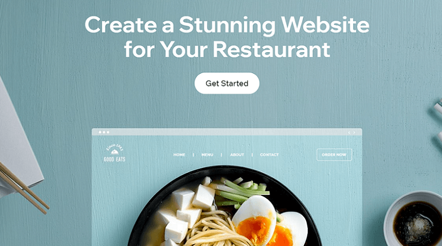 wix restaurant website builder homepage