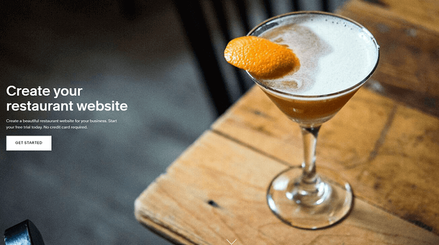squarespace restaurant website builder homepage