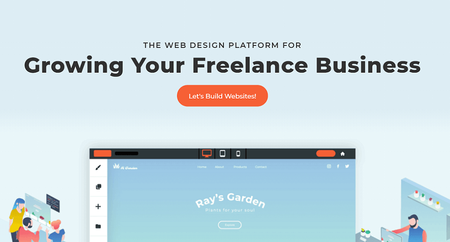 duda restaurant website builder homepage