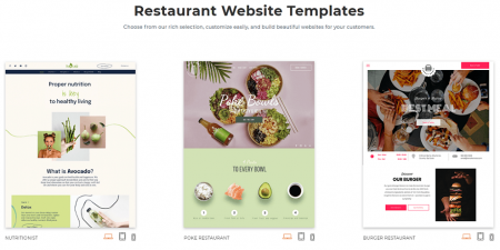 duda restaurant website templates