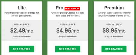 greengeek's shared hosting pricing plans start at $2.49 per month