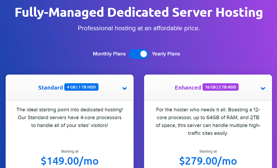 dreamhost dedicated hosting plans