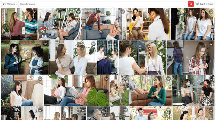shutterstock people image search
