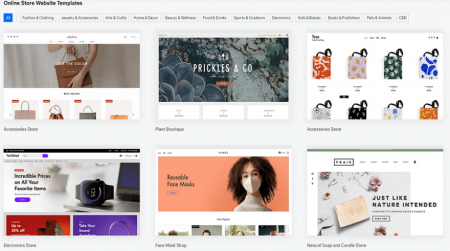 wix online store templates