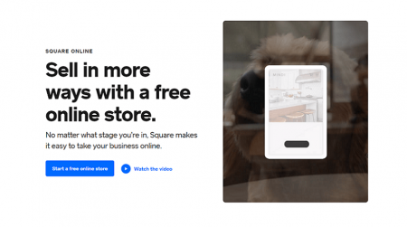 square online ecommerce website builder homepage