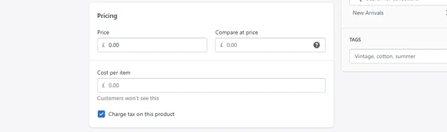 how to set tax conditions