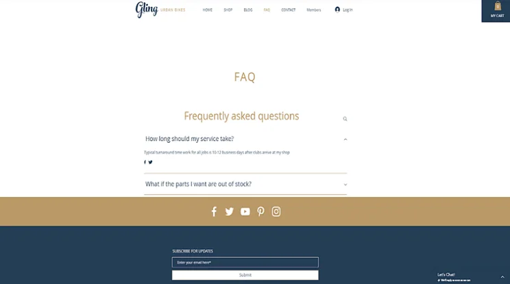 wix gling template