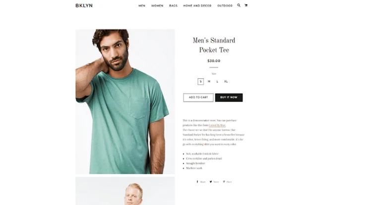 shopify bklyn theme