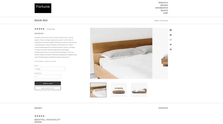 bigcommerce fortune theme