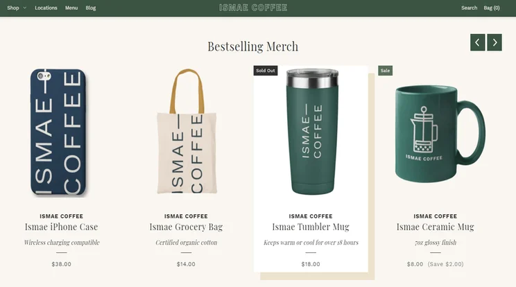 product page