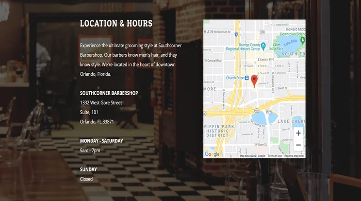 southcorner location home weebly theme