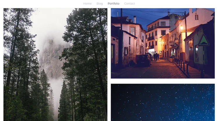 weebly portfolio theme js photography gallery