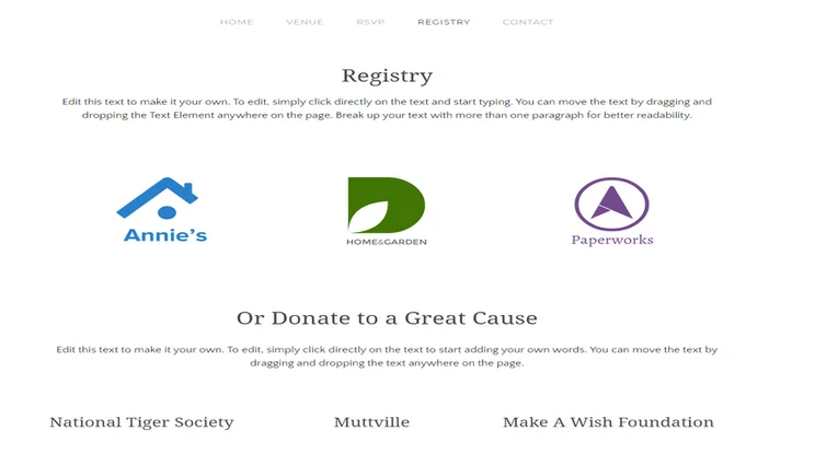 weebly events theme john and maggy registry