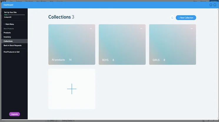 Wix collections for your products