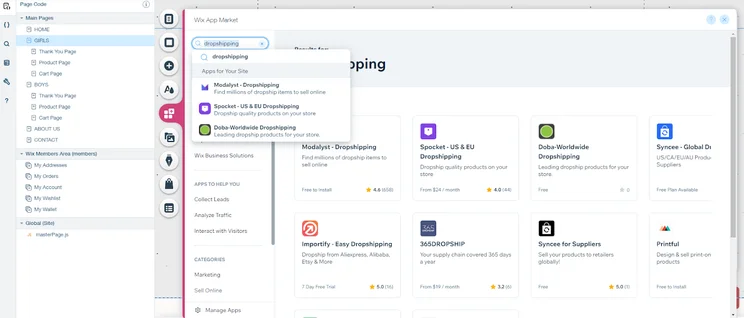 Wix Dropshipping Apps