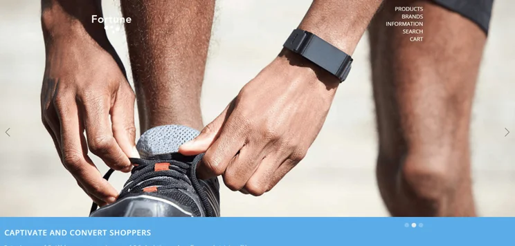 large image on website homepage of man tying a shoelace while wearing a smart watch