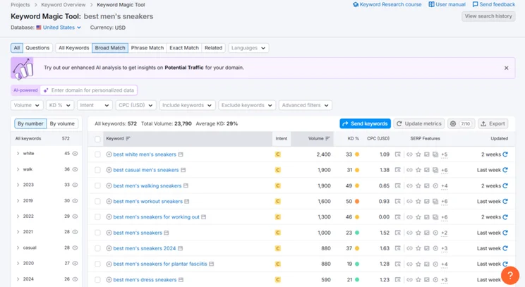 keyword results for term "best men's sneakers"