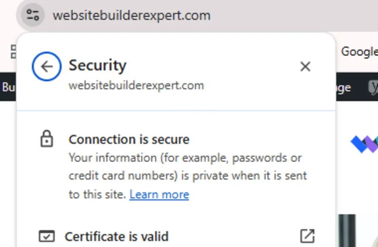 websitebuilderexpert.com SSL certificate