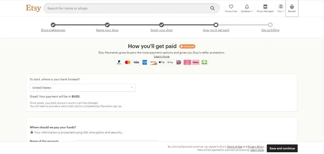 Etsy payment methods