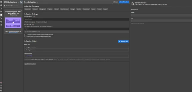 Webflow Collections